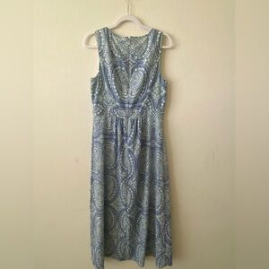 Tal bots midi dress for women size 10 color blue